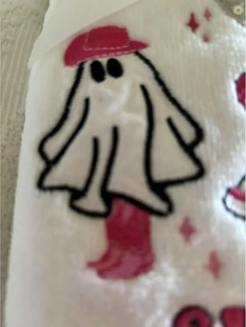 Truly Lou Pink Disco Ghost Hand Towels New